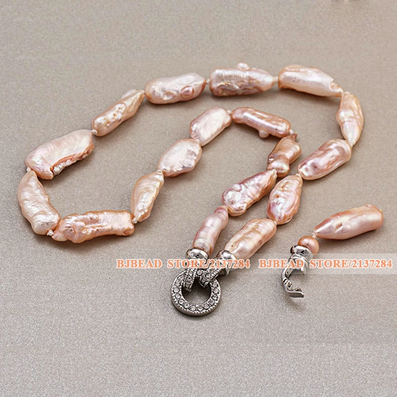 Однонитевая модная подвеска из натурального розового нестандартного жемчуга в