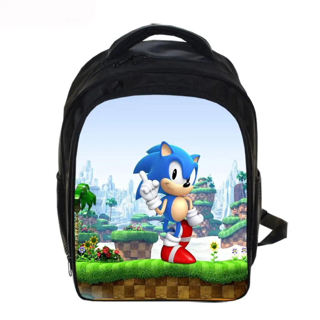 Sonic 6 13 дюймов мультфильм Марио Соник дети рюкзак в детский сад школьная сумка детская печать рюкзаки для девочек и мальчиков Mochila - Цвет: Sonic 6