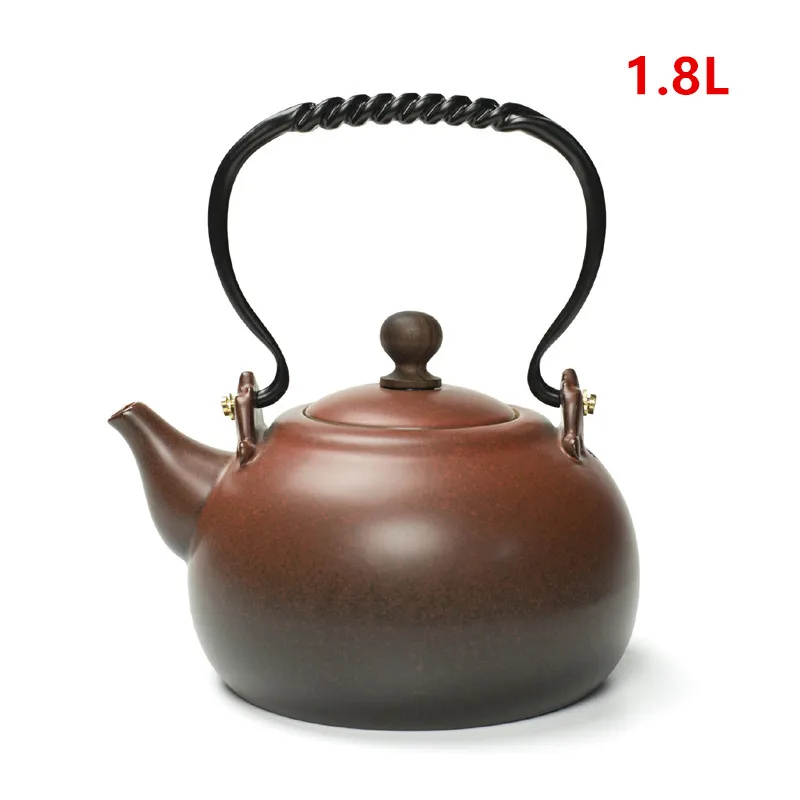 

2017 Newest Red-pottery Tea Pot Set Japanese Southern Pottery Teapot Kettle Drinkware KungFu Tools Tea Kettle 1.8L