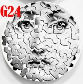 Винтажные принты rosenthal Piero fornasetti в пластинках, художественная тарелка для лица, Череп, на заказ, los platos, для искусства, спальни, дома, кафе, модные декоративные - Цвет: X