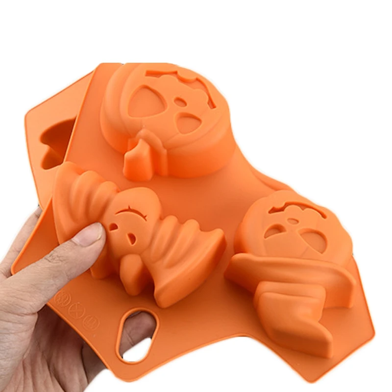 Хэллоуин Украшающий торт 6 отверстий тыквы Призрак Череп bat шоколадный