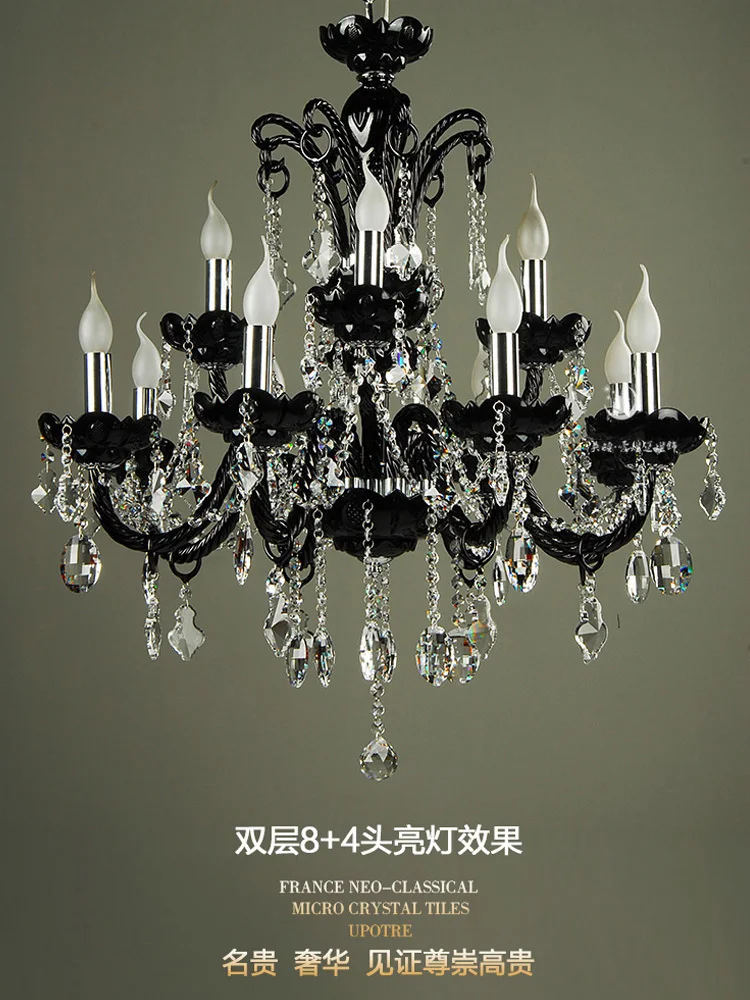 Арт деко Ресторан в винтажном стиле Цвет Черный Хрустальная люстра светильник ing