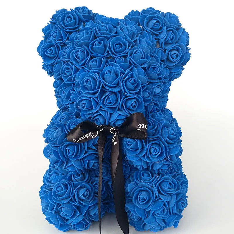 royal blue Медвежонок розы медведь цветок свадебный декоративный цветок для дома юбилей, День Святого Валентина Подарочные цветки - Цвет: royal blue