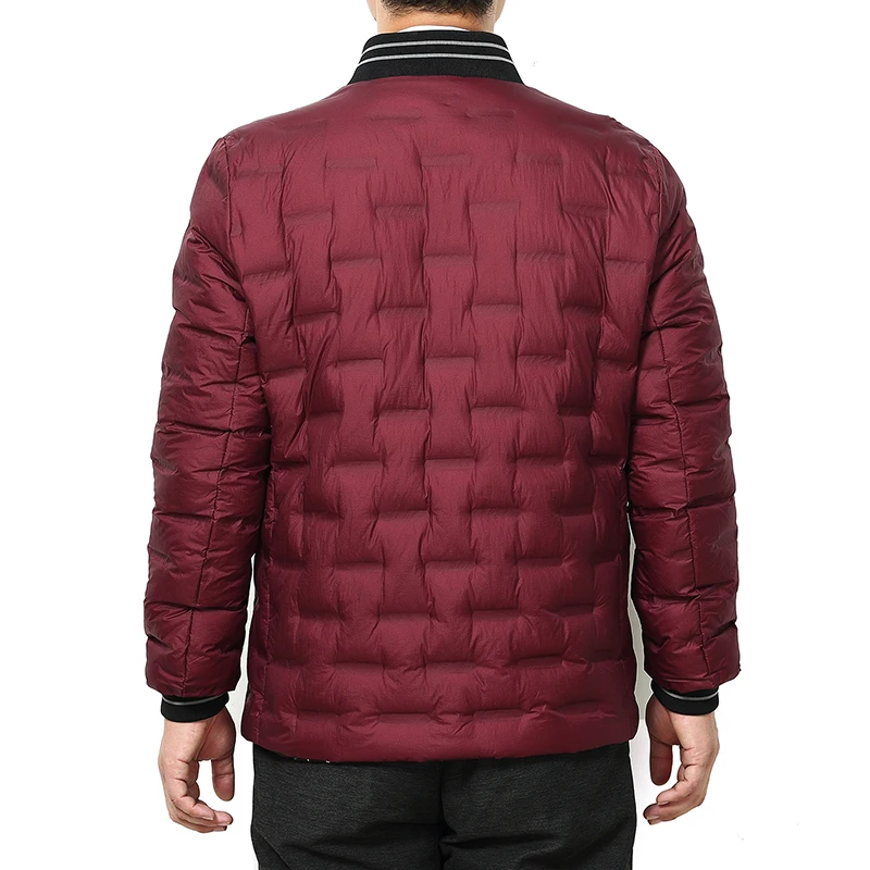 Большой размер мужские пуховики Зимние 90% белые с капюшоном ультра легкие теплая