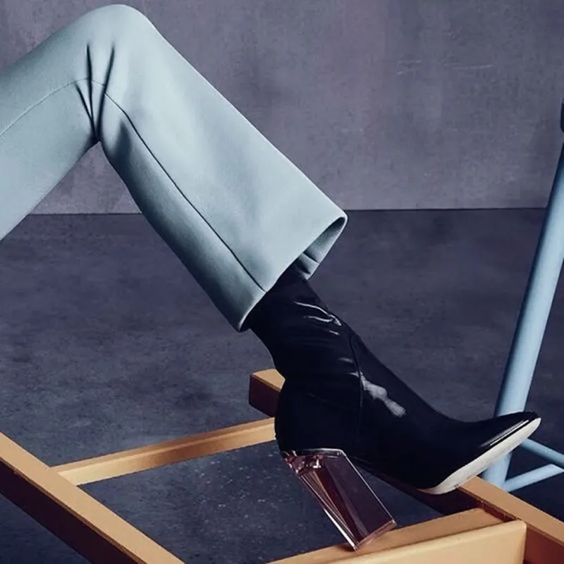 Водонепроницаемый Дождь Сапоги Индивидуальные Высоком каблуке Королева Женщины