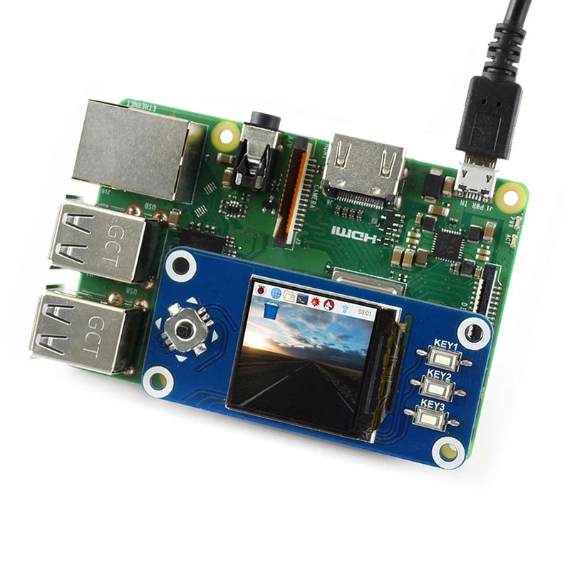 

New For Raspberry Pi 1.3 inch IPS Display Module Expansion Board ST7789 Support 3B+/Zero