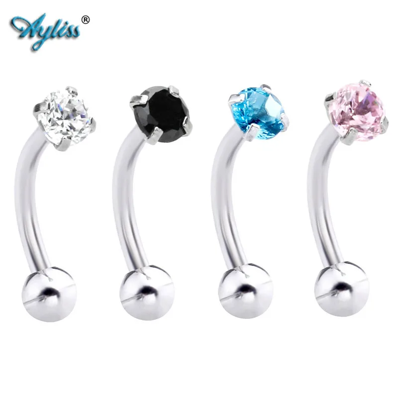 Женские серьги кольца Ayliss из нержавеющей стали с прозрачными фианитами 16 г длина