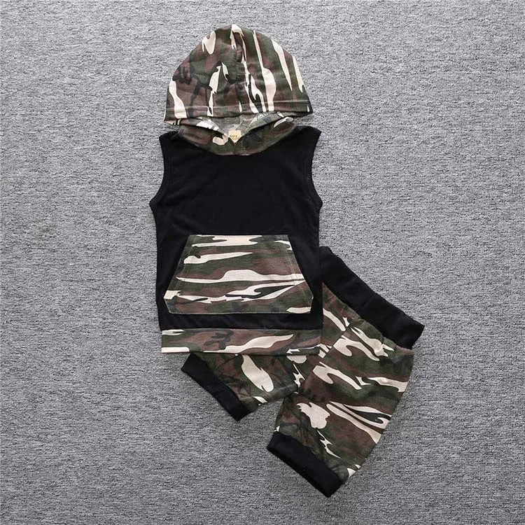 Комплект одежды для маленьких мальчиков летняя футболка без рукавов +