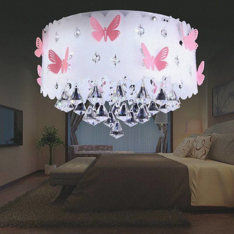 Современный Пульт дистанционного управления Хрустальная Бабочка Потолочная
