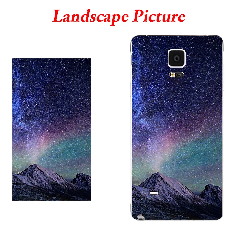 For Samsung Galaxy Note 4 DIY Soft TPU Back Cover 5.7 inch Transparent Phone Case for N9100 Shell Custom Photo Fundas |