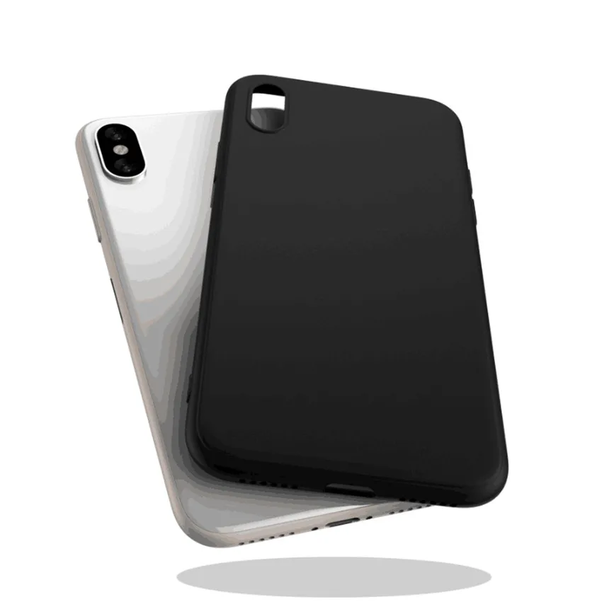 Роскошный Ультратонкий черный матовый Мягкий силиконовый чехол для iPhone SE 5 5S 6 6splus