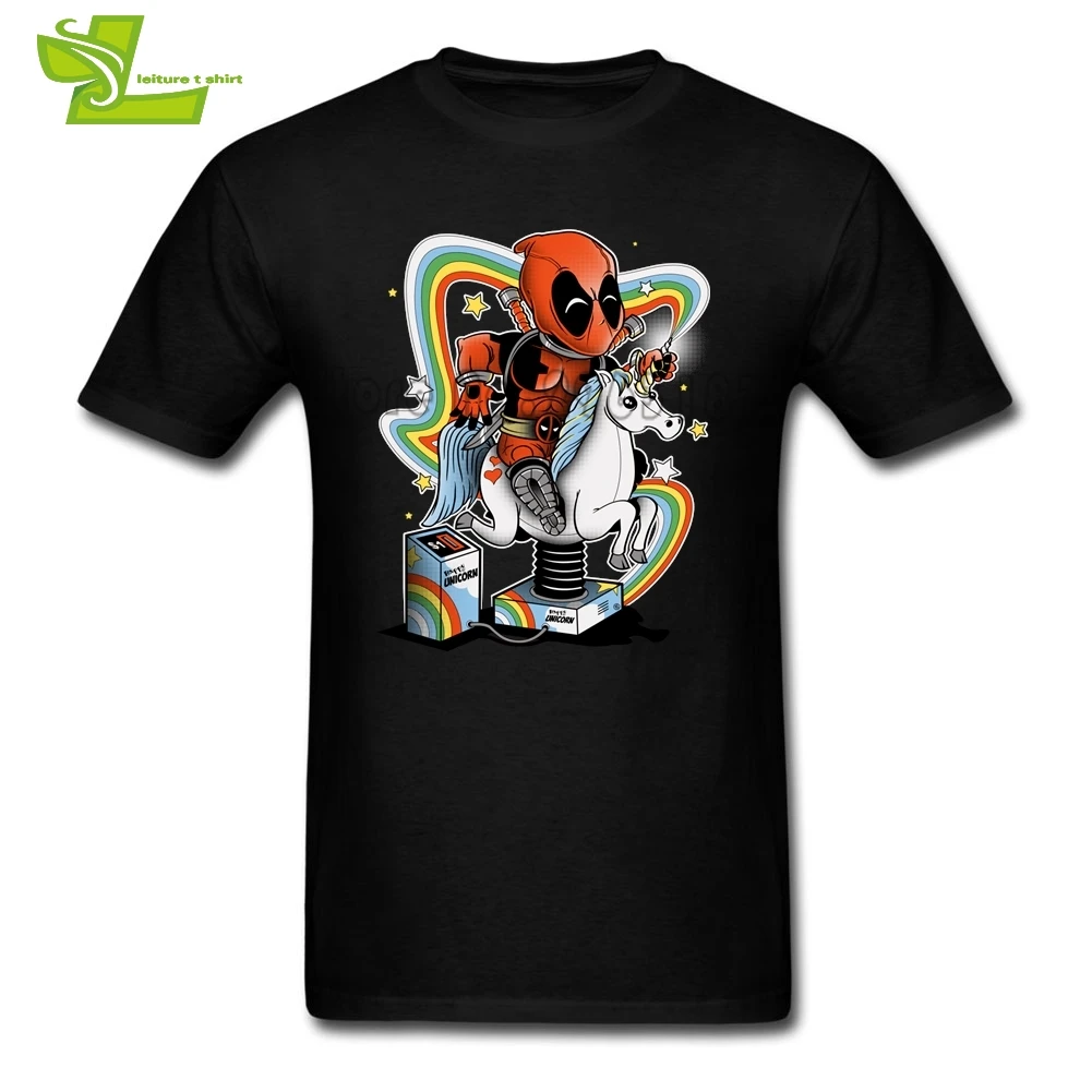 Футболка с дэдпулом и единорогом последняя простая футболка для взрослых модные