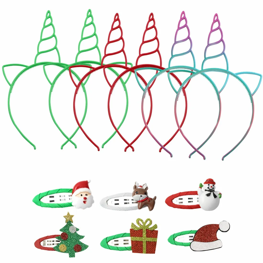 Резинка для волос детская с единорогом 12 шт./лот| |