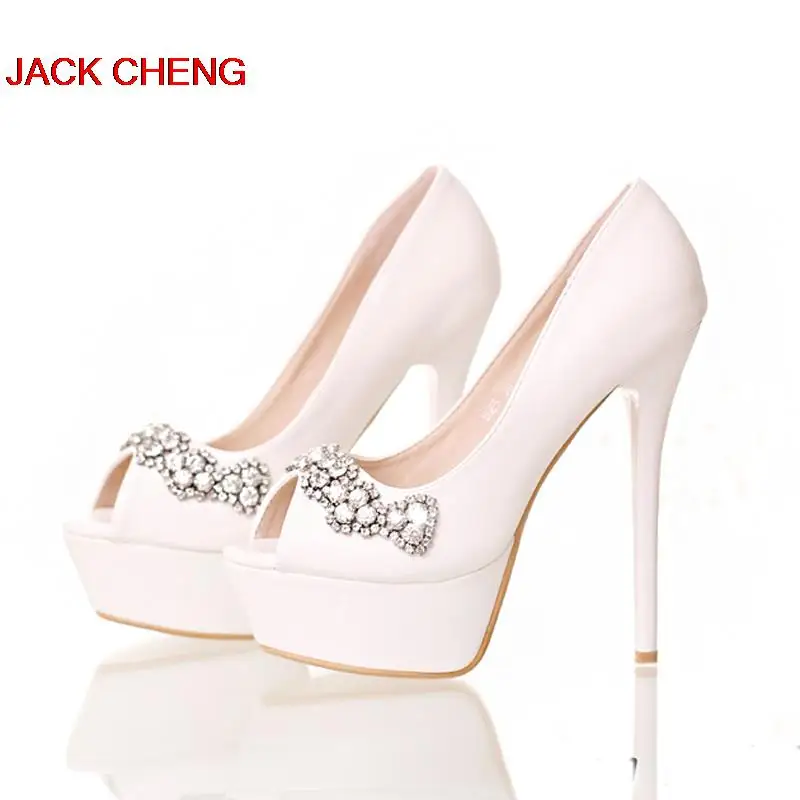 Красивые белые красные розовые туфли с открытым носком на шпильке для подружки