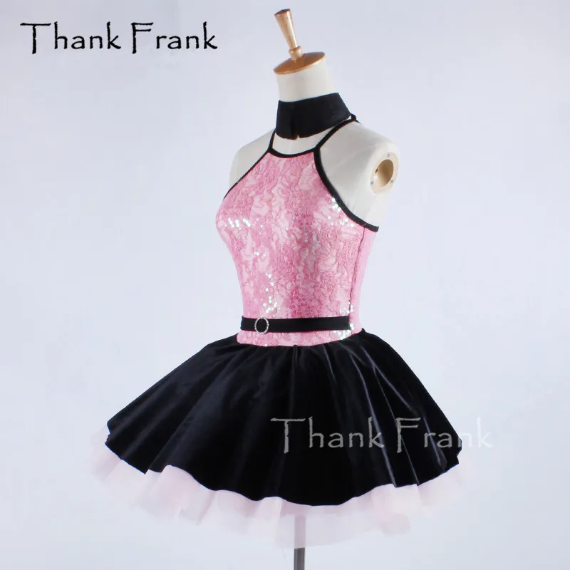 Новое сексуальное балетное платье с блестками для девочек без рукавов