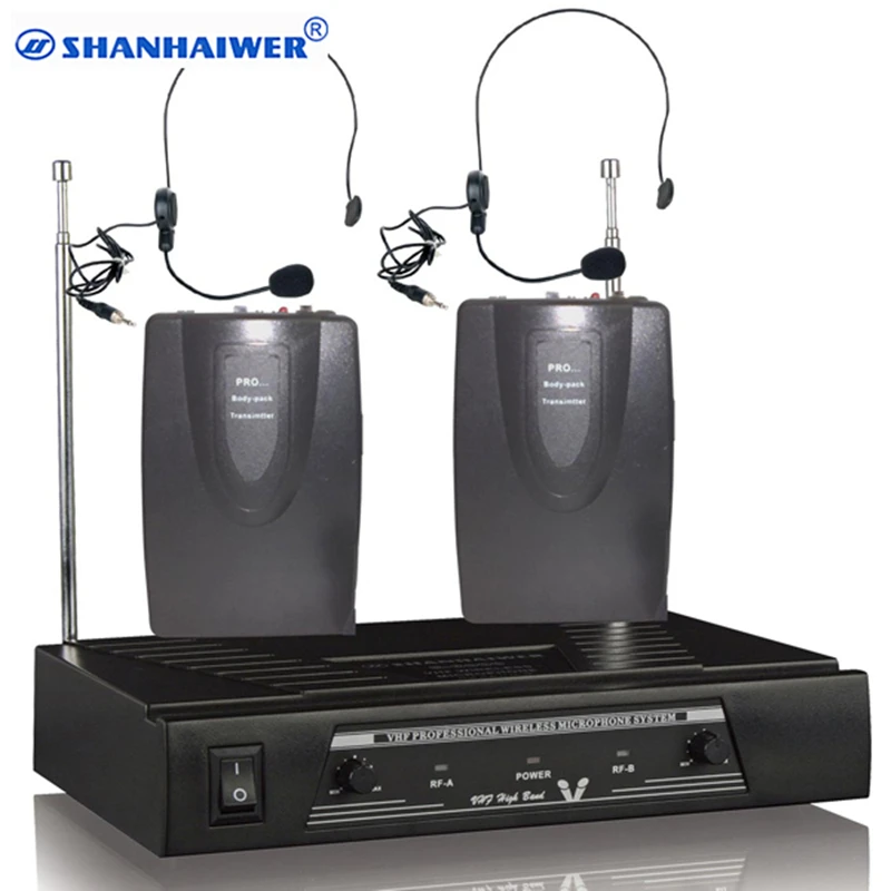 Фабричный встроенный блок питания VHF двухканальный поясной подвесной