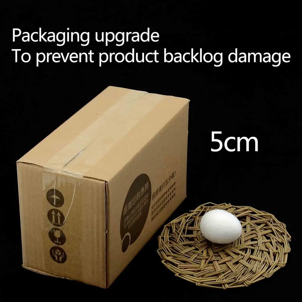5CM-Carton 30 шт./партия 8 см Моделирование пенополистирол пенопласт пена яйцо шар белые авторские шары для DIY Рождественская вечеринка украшения поставки подарки - Цвет: 5CM-Carton