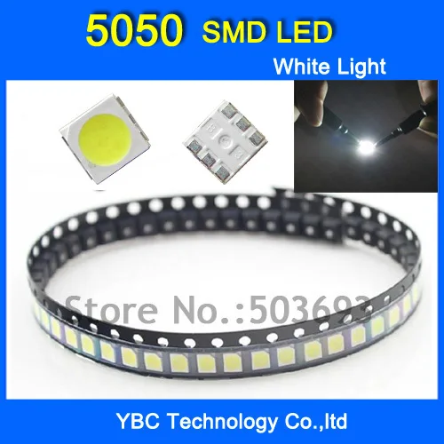 

5050 SMD LED 1000 шт./лот ультра яркий белый Световой диод оптом