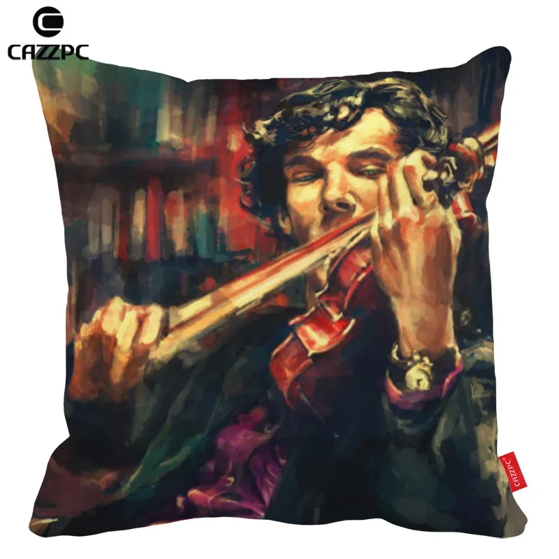 Шерлок Холмс Скрипки живопись печати автомобиля декоративные Подушки Детские