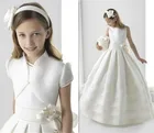Белоеслоновое платье для девушек на Первое Святое Причастие, элегантное платье для девушек с цветами, модные платья Ritzee для девочек, нарядное платье