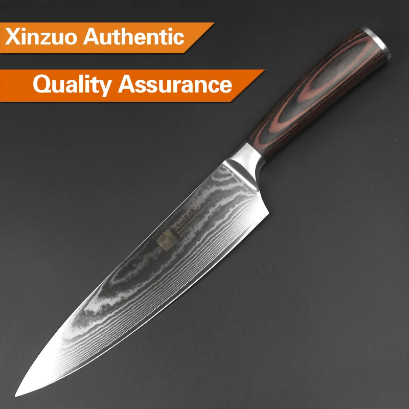 XINZUO 8 &quotшеф повара Ножи Профессиональный 67 Слои Дамаск Сталь Нержавеющая сталь