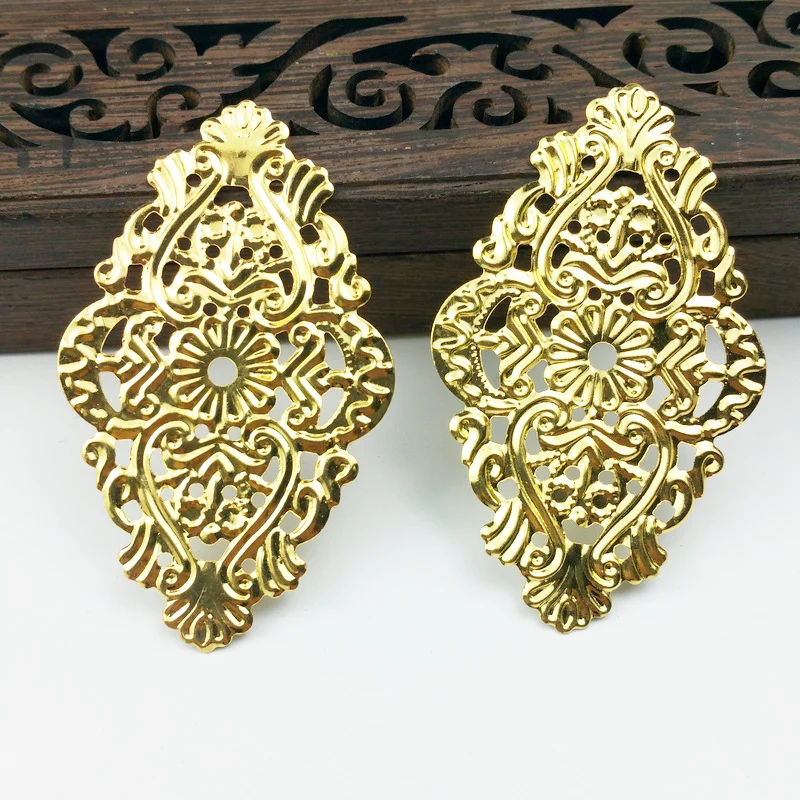 20 штук 36x59мм металлических подвесок-филегрань для украшения скрапбукинга, ювелирного ремесла и рукоделия.