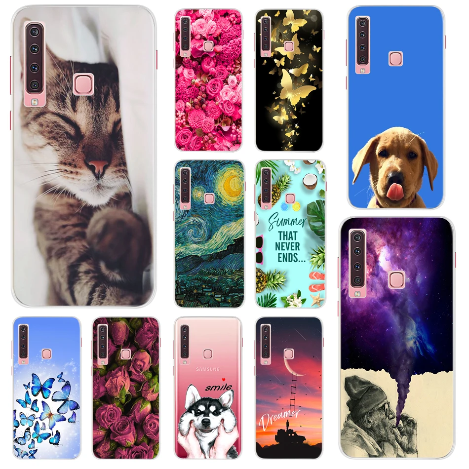 Мягкий чехол из ТПУ для Samsung Galaxy A9 2018 A920F крутой модный дизайнерский силиконовый