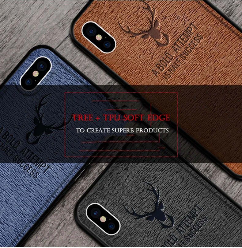 Кожаный чехол для iphone 6, 6s, 7, 8 Plus, X, XS MAX, для Apple iphone XR, анти-осень, Мягкий силикон, TPU, дерево, линия, голова оленя, чехол