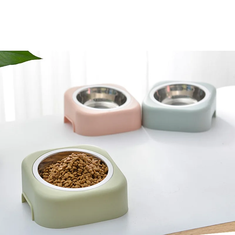 Pet Bowl Stainless Steel Water Food Feeder Easy Cleaning Feeding Dog Puppy Cat Hanging Cage Square Bowls Supplies | Дом и сад