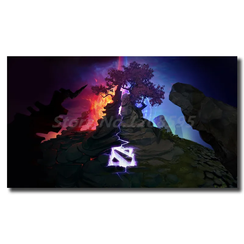 Dota 2 Epic Logo обои настенные художественные холст постер и печать Картина