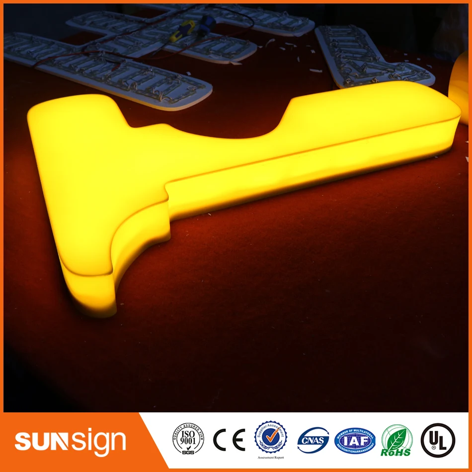 Пользовательские окна магазина рекламные буквы со светодиодной подсветкой|led light