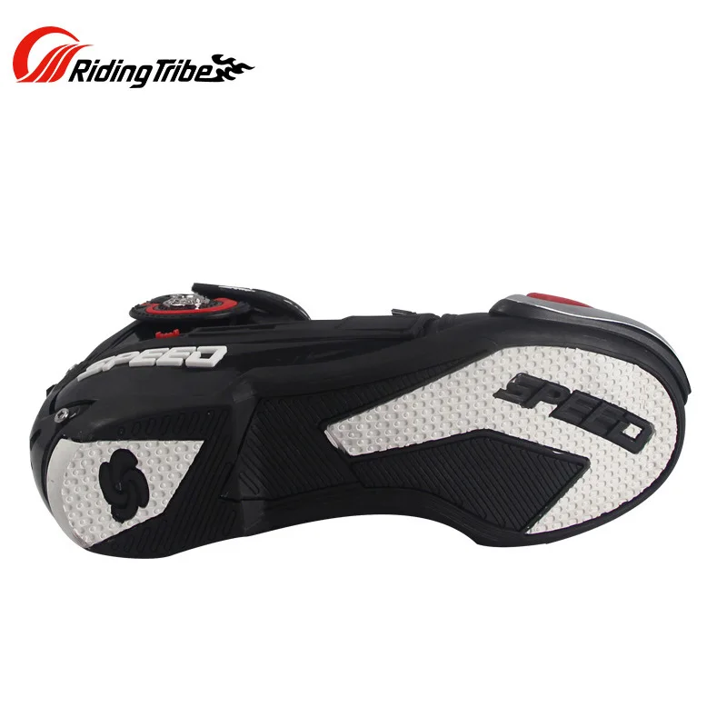 A009 Riding Tribe мужские и женские кожаные мотоциклетные сапоги для езды по бездорожью