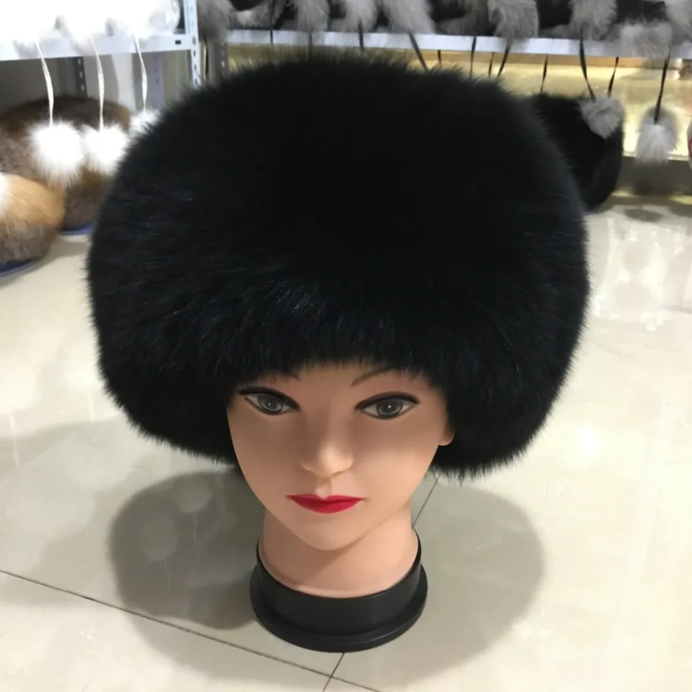 Модные Новый стиль класса люкс Русская зима из натурального меха лисы шляпа 2021