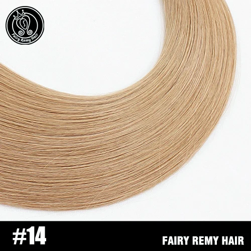 #14 Сказочные волосы remy 18 дюймов 100 г/шт. двойные нарисованные натуральные человеческие волосы Weft изюминка пепел блонд прямые пучки волос для наращивания - Цвет: #14