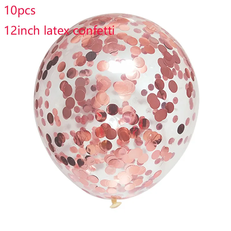 rose gold 10 шт./компл. конфетти воздушные шары ко дню рождения свадебные шары шар День рождения украшения детский розовый костюм с рисунком из воздушные шары для дня рождения ХП - Цвет: rose gold
