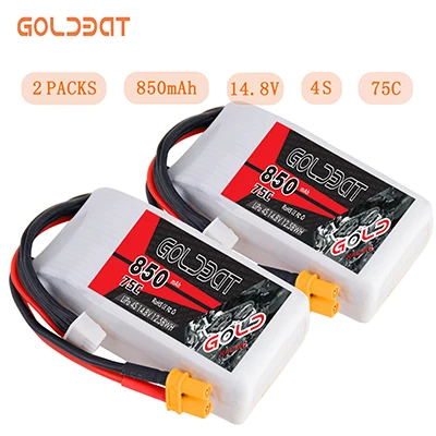 XT30 Plug 2packS 2 шт. GOLDBAT 850 мАч LiPo батарея для FPV 4S LiPo батарея LiPo 14,8 в 4S lipo 75C с XT30 разъем для дрона Heli Автомобильная лодка - Цвет: XT30 Plug 2packS