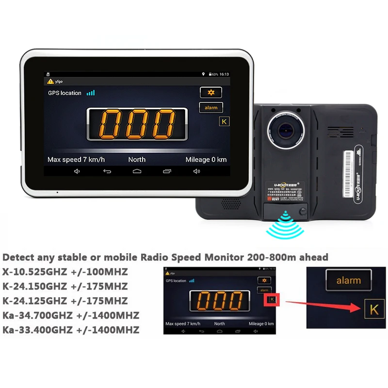 7 дюймов Android Автомобильный ВИДЕОРЕГИСТРАТОР Камера Full HD 1080 P с GPS навигация Европе