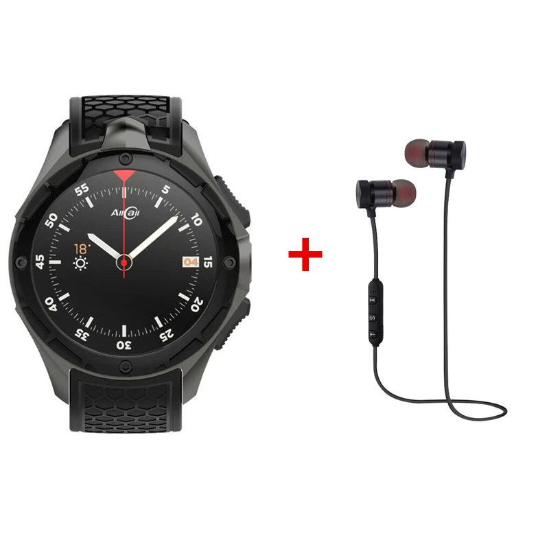 black add earphone H2 IP68 Водонепроницаемый Смарт-часы MTK6580 1,39 дюймов 400*400 gps Wi-Fi 3g монитор сердечного ритма 16 ГБ+ 2 Гб для IOS и Android 5,0 м Камера 500 W - Цвет: black add earphone