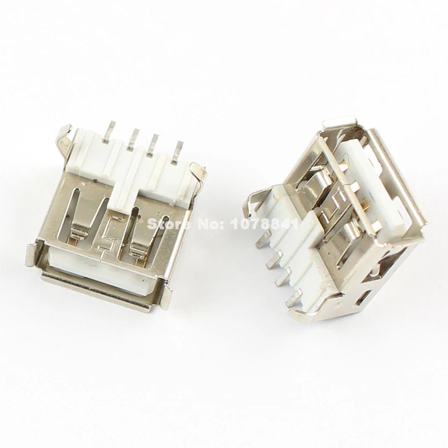 100 шт за лот USB A 4 Pin гнездовой разъем SMT под прямым углом &quotсделай сам&quot|4 pin female|4