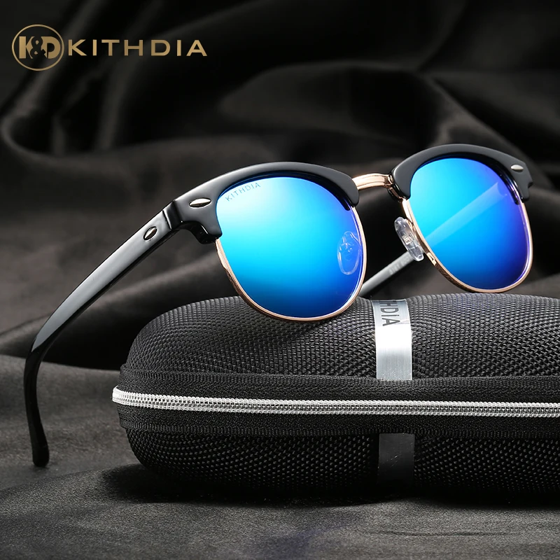 Купи KITHDIA TR90 Half Sunglasses UV400 Polaroid HD Polarized Lens Women Sunglasses Brand Designer Mirror male oculos #KD5161 за 772 рублей в магазине AliExpress