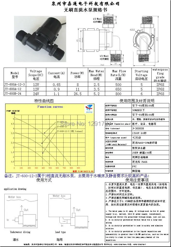 Солнечный DC 12V 24V циркуляционный насос горячей воды бесщеточный мотор для