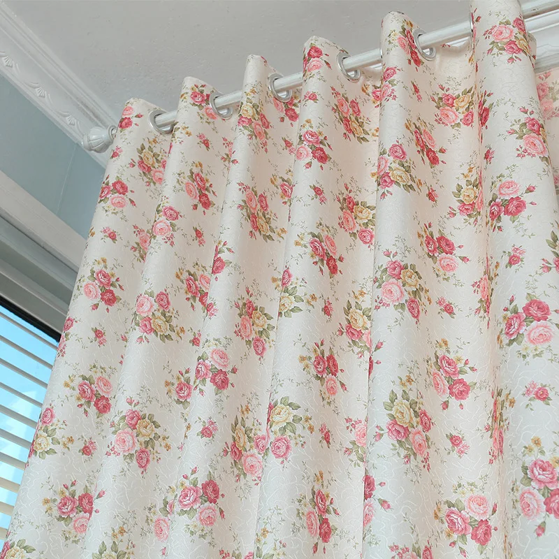 HTEXQ жаккардовые стильные затемняющие занавески с красными и синими цветами