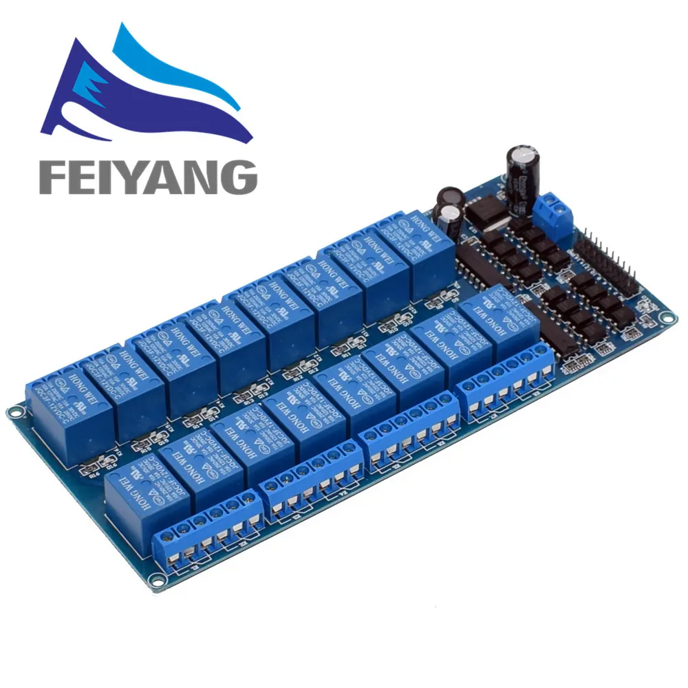 1 шт. 12 в 16 канальный релейный модуль для arduino ARM PIC AVR DSP электронный релейный ремень оптрон изоляция