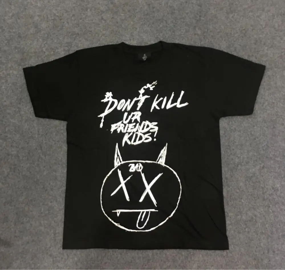 19SS Новейшая летняя футболка с принтом месть xxxtentacion надписью Don't Kill scrawl в стиле