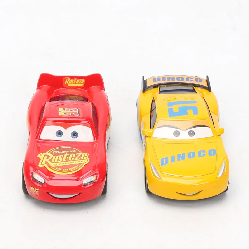 4 шт. 9 см оттягивающаяся машина Disney Pixar Cars 3 Lightning McQueen Mater Black Storm Ramirez 1:55 литье под