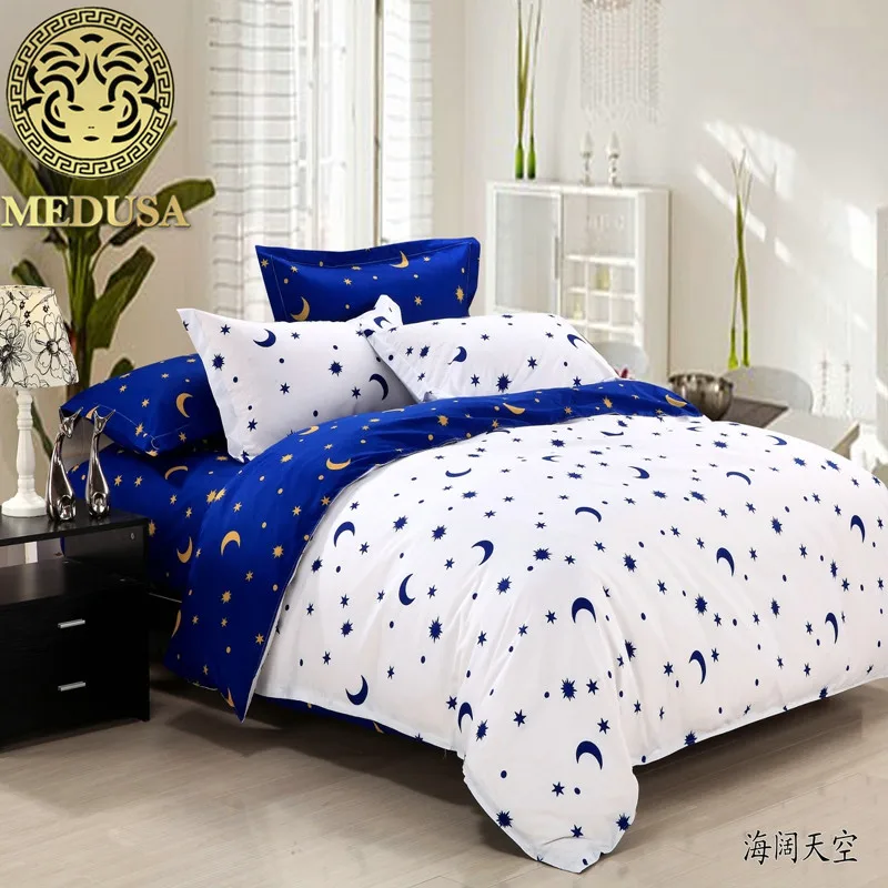 Медуза звезды моды луна и король королева полный размер 4 шт. постельных