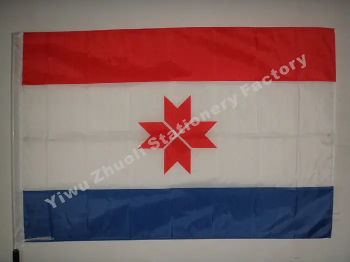 Российский флаг Мордовии 90x150 см 3x5ft 120g 100D полиэстер двойной прошитой Высокое