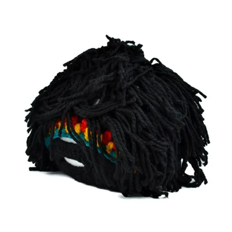 Забавные зимние теплые шапки ручной работы для женщин мужчин и детей шерстяные