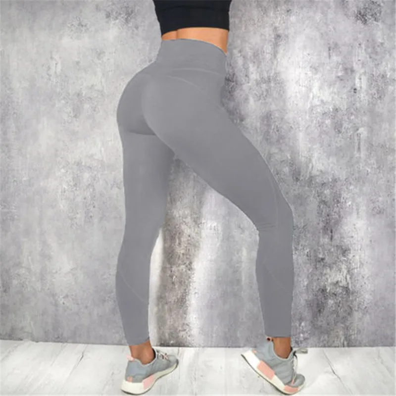 Эластичные спортивные брюки для фитнеса обтягивающие облегающие бега женские