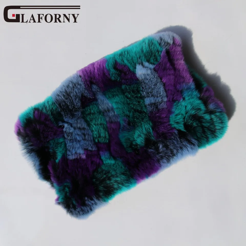 Glaforny, вязаный шарф из кроличьего меха, кольцо,, настоящий кролик рекс, повязки для волос, женская зимняя мода, меховое ожерелье, 35 цветов